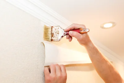 Pose de papier peint à la Ferté-Hauterive — revêtements muraux et toiles de verre